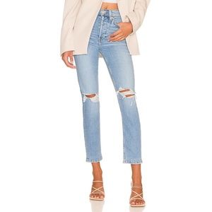 RE/DONE Originals 90s High Rise Ankle Crop Light Dusk Destroy